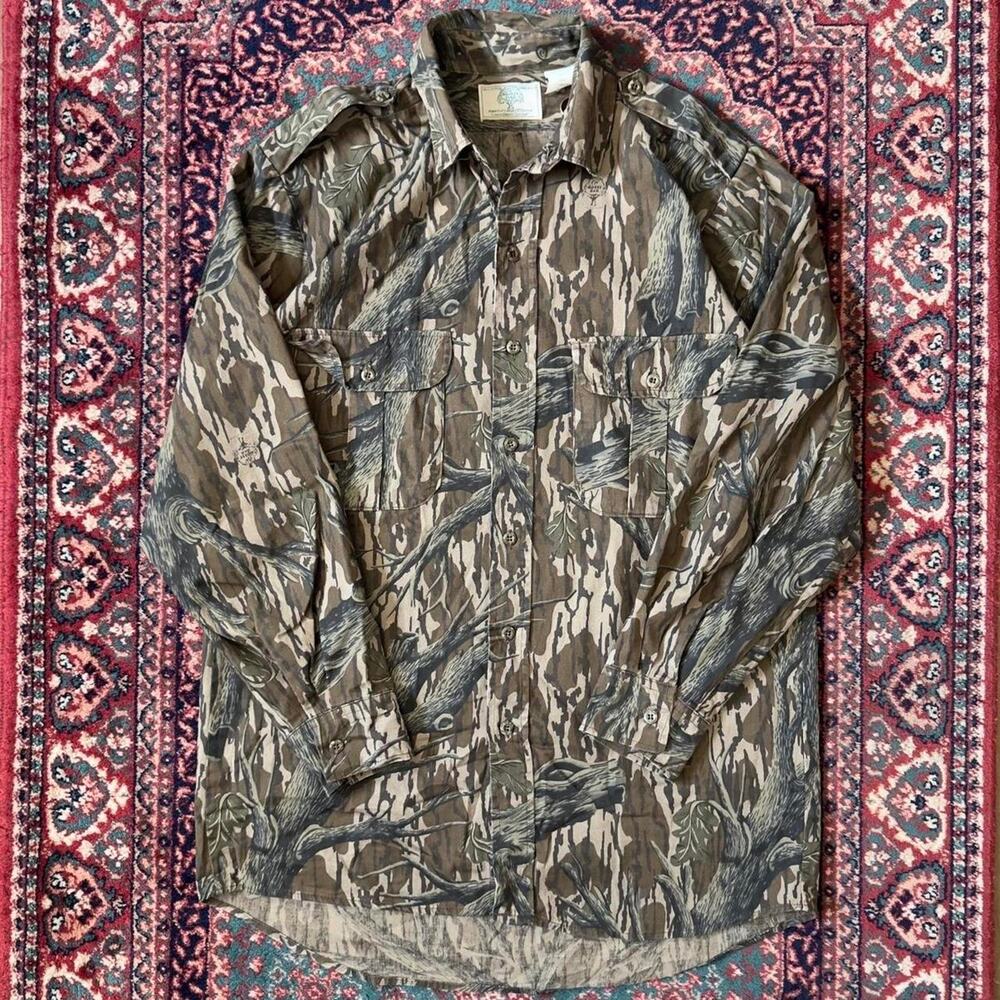 Vintage Mossy Oak Shirt Men’s Size Medium 21x30.5 Long Sleeve Treestand Camo